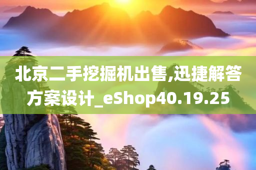 北京二手挖掘机出售,迅捷解答方案设计_eShop40.19.25