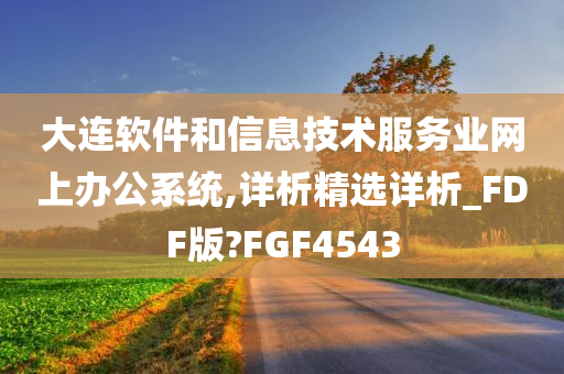 大连软件和信息技术服务业网上办公系统,详析精选详析_FDF版?FGF4543