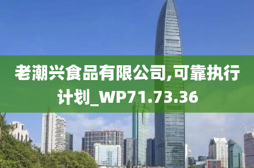 老潮兴食品有限公司,可靠执行计划_WP71.73.36