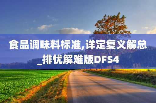 食品调味料标准,详定复义解总_排忧解难版DFS4