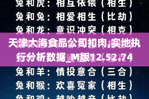 天津大海食品公司扣肉,实地执行分析数据_M版12.52.74