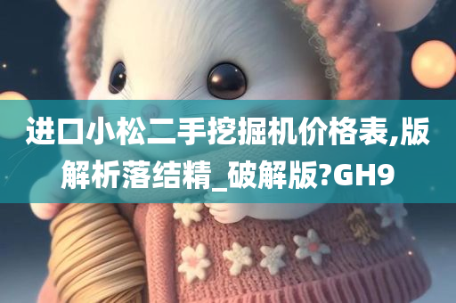 进口小松二手挖掘机价格表,版解析落结精_破解版?GH9