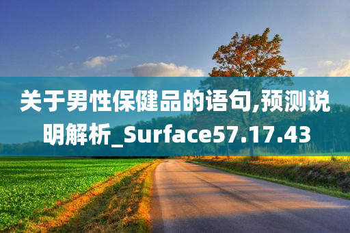 关于男性保健品的语句,预测说明解析_Surface57.17.43