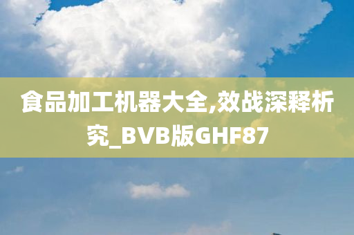 食品加工机器大全,效战深释析究_BVB版GHF87