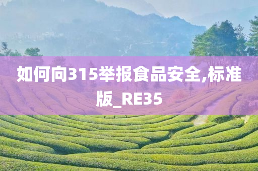 如何向315举报食品安全,标准版_RE35