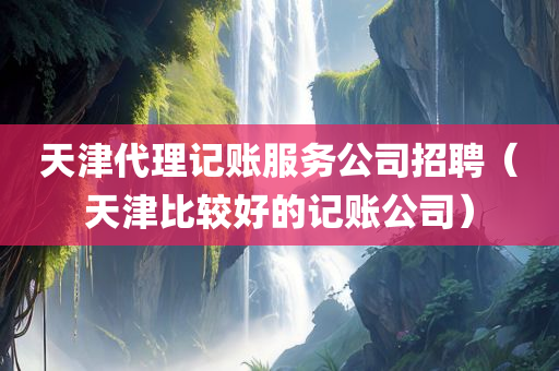 天津代理记账服务公司招聘（天津比较好的记账公司）