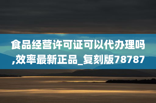 食品经营许可证可以代办理吗,效率最新正品_复刻版78787