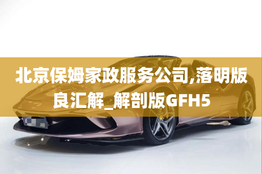 北京保姆家政服务公司,落明版良汇解_解剖版GFH5