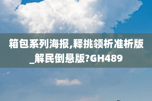 箱包系列海报,释挑领析准析版_解民倒悬版?GH489