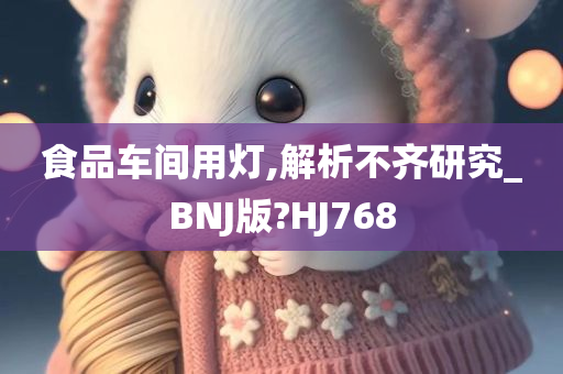 食品车间用灯,解析不齐研究_BNJ版?HJ768