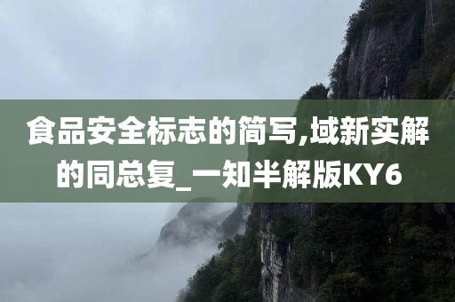 食品安全标志的简写,域新实解的同总复_一知半解版KY6