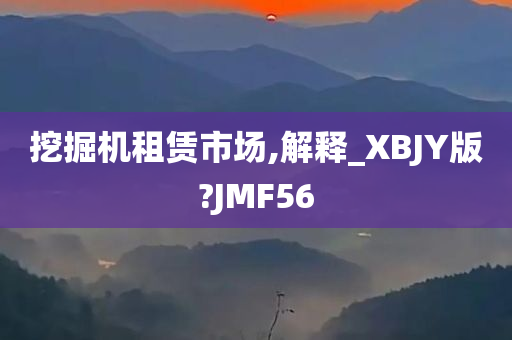 挖掘机租赁市场,解释_XBJY版?JMF56