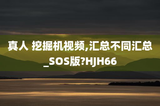 真人 挖掘机视频,汇总不同汇总_SOS版?HJH66