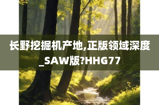 长野挖掘机产地,正版领域深度_SAW版?HHG77