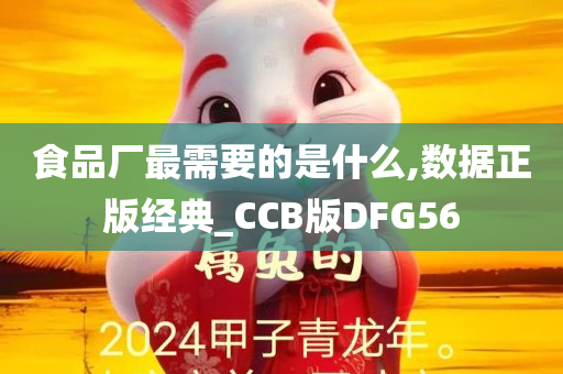 食品厂最需要的是什么,数据正版经典_CCB版DFG56