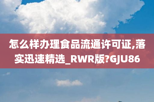 怎么样办理食品流通许可证,落实迅速精选_RWR版?GJU86