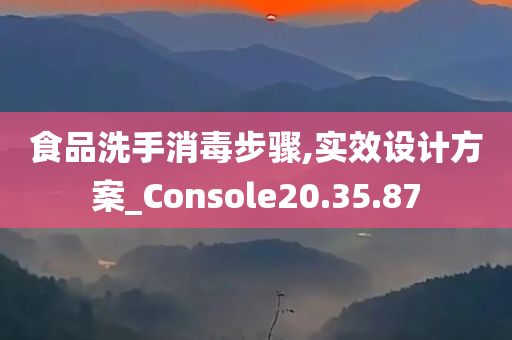 食品洗手消毒步骤,实效设计方案_Console20.35.87