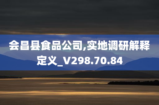 会昌县食品公司,实地调研解释定义_V298.70.84