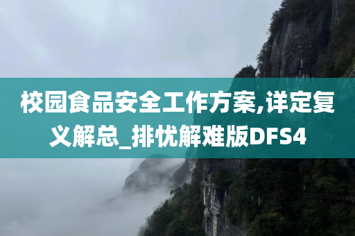 校园食品安全工作方案,详定复义解总_排忧解难版DFS4