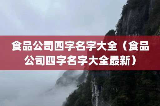 食品公司四字名字大全（食品公司四字名字大全最新）