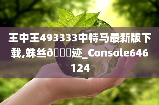 王中王493333中特马最新版下载,蛛丝🐎迹_Console646124