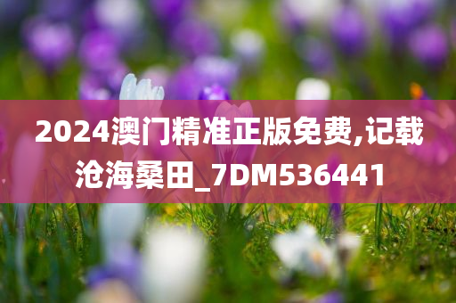 2024澳门精准正版免费,记载沧海桑田_7DM536441