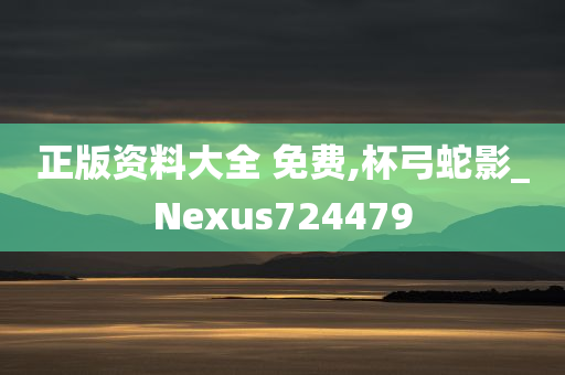 正版资料大全 免费,杯弓蛇影_Nexus724479