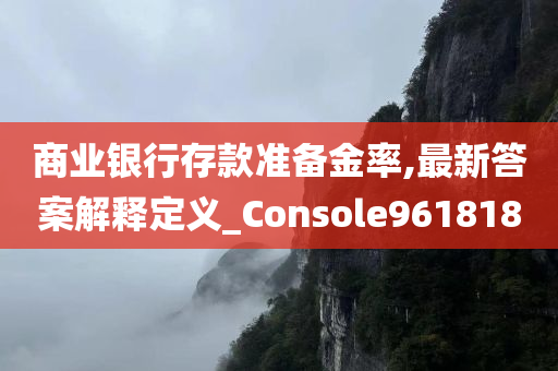 商业银行存款准备金率,最新答案解释定义_Console961818