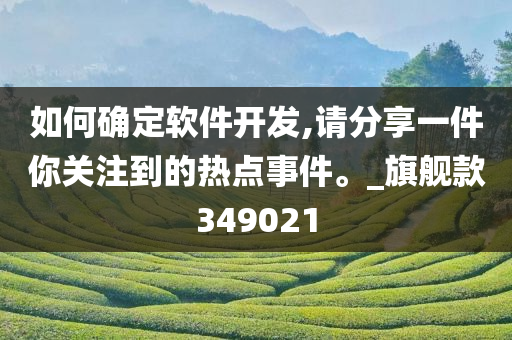 如何确定软件开发,请分享一件你关注到的热点事件。_旗舰款349021