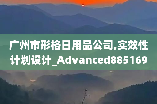 广州市形格日用品公司,实效性计划设计_Advanced885169