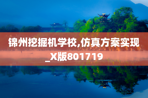 锦州挖掘机学校,仿真方案实现_X版801719