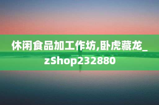 休闲食品加工作坊,卧虎藏龙_zShop232880