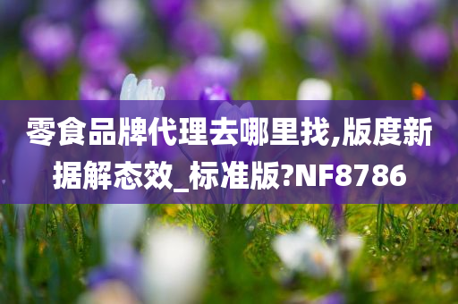 零食品牌代理去哪里找,版度新据解态效_标准版?NF8786