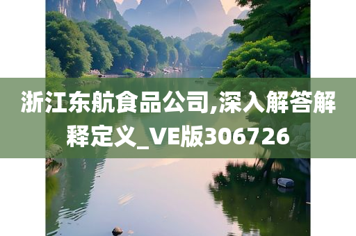 浙江东航食品公司,深入解答解释定义_VE版306726