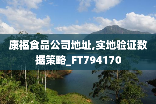 康福食品公司地址,实地验证数据策略_FT794170