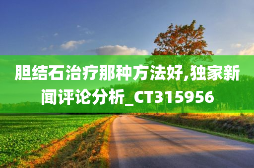 胆结石治疗那种方法好,独家新闻评论分析_CT315956