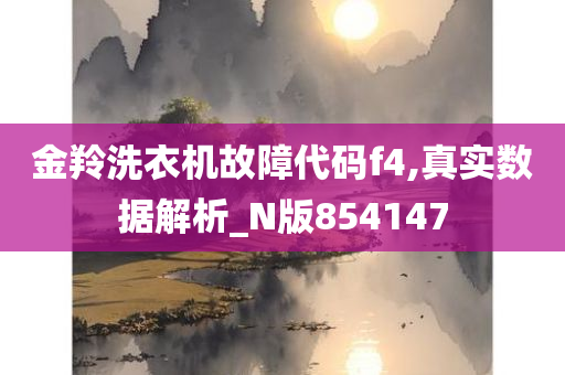 金羚洗衣机故障代码f4,真实数据解析_N版854147