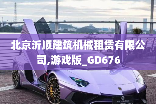 北京沂顺建筑机械租赁有限公司,游戏版_GD676