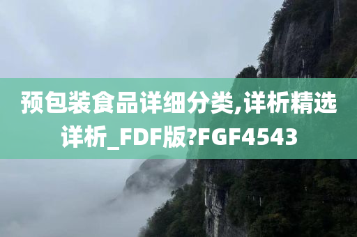 预包装食品详细分类,详析精选详析_FDF版?FGF4543