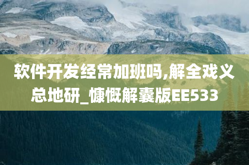 软件开发经常加班吗,解全戏义总地研_慷慨解囊版EE533