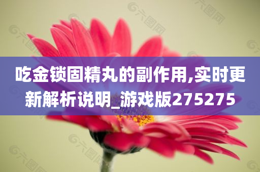 吃金锁固精丸的副作用,实时更新解析说明_游戏版275275