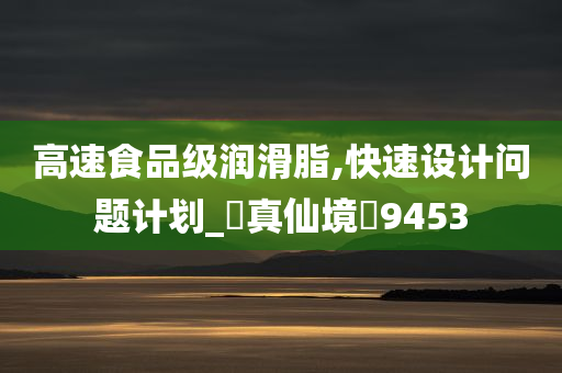 高速食品级润滑脂,快速设计问题计划_‌真仙境‌9453