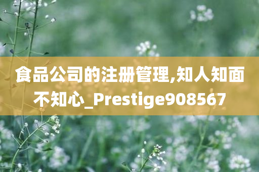 食品公司的注册管理,知人知面不知心_Prestige908567