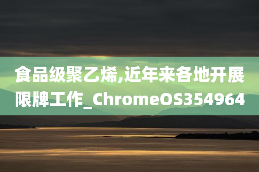 食品级聚乙烯,近年来各地开展限牌工作_ChromeOS354964