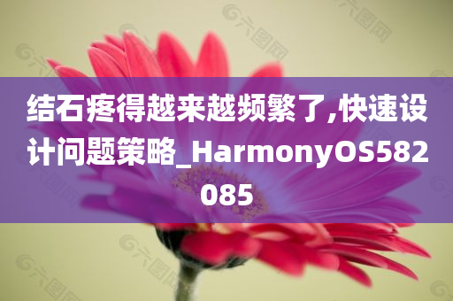 结石疼得越来越频繁了,快速设计问题策略_HarmonyOS582085