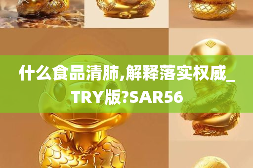 什么食品清肺,解释落实权威_TRY版?SAR56