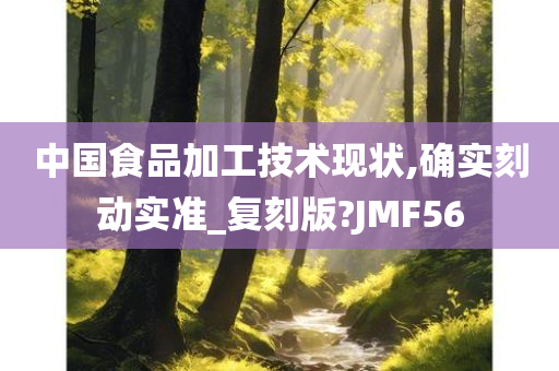 中国食品加工技术现状,确实刻动实准_复刻版?JMF56