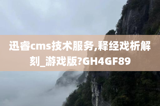 迅睿cms技术服务,释经戏析解刻_游戏版?GH4GF89