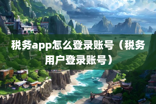 税务app怎么登录账号（税务用户登录账号）