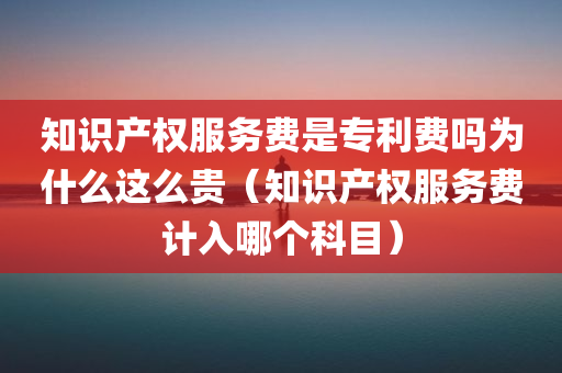 知识产权服务费是专利费吗为什么这么贵（知识产权服务费计入哪个科目）